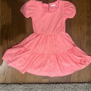 Tahari Pink Eyelet Kids Dress
